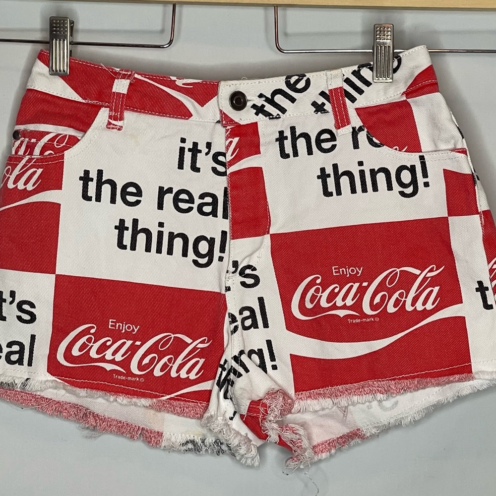 Coca-Cola Denim Cut-Off Short Shorts Size S